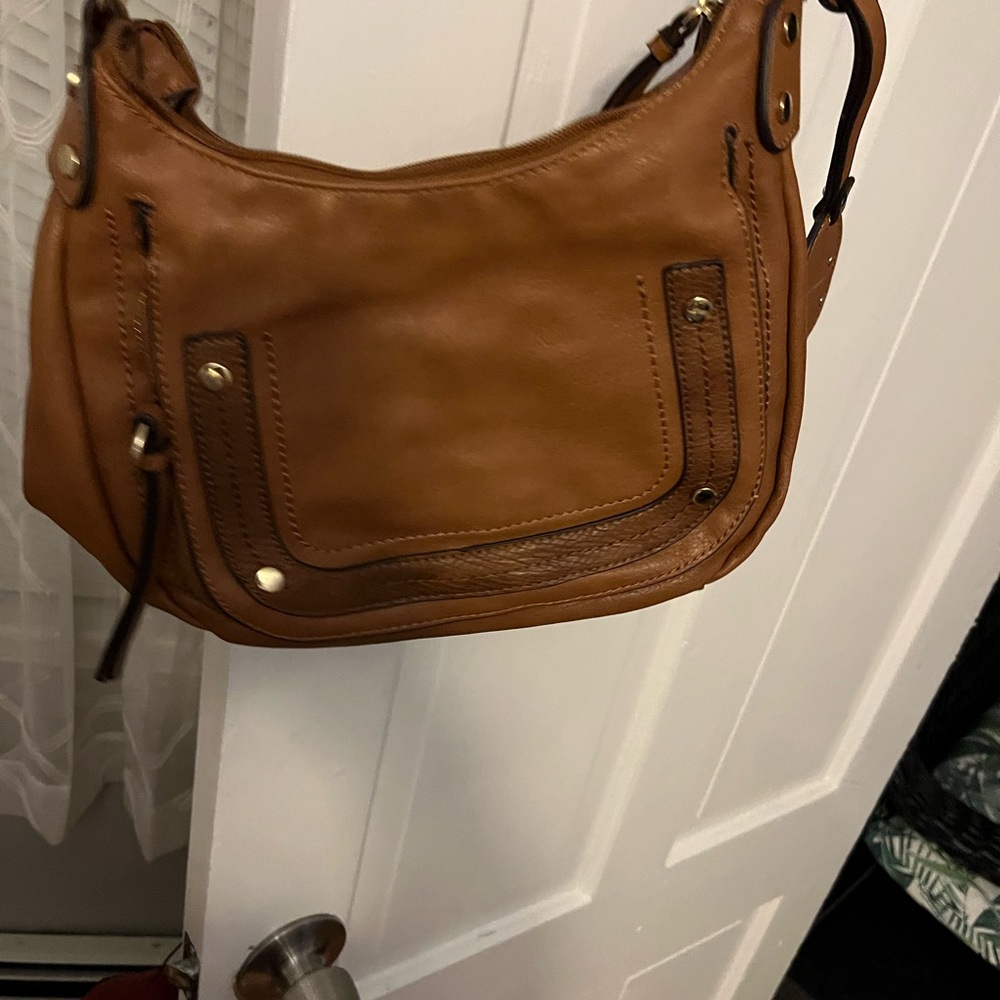 Jessica Simpson Brown Leather Shoulder Bag